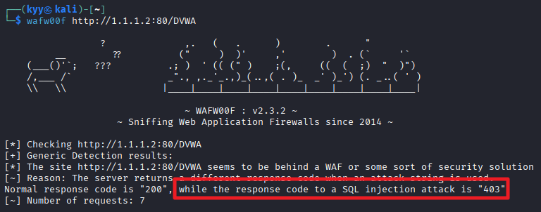 WAF 탐지 도구와 HTTP 실습 · waf00f